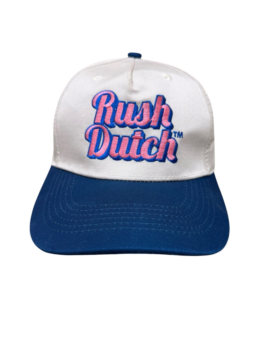 Dutch Bros Coffee Rush Dutch Hat Cap SnapBack Limited Edition Beige/Blue/pink